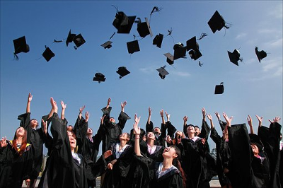 Photo of graduates celebrating